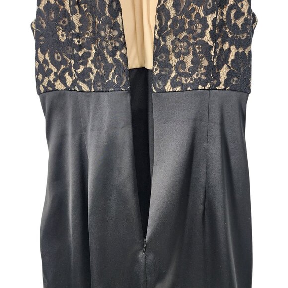 Eliza J Womens Lace & Satin Black Sleeveless Cocktail Dress Size 4 - Picture 8 of 9